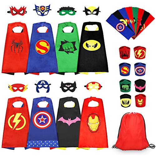 Jojoin Capes de Super-héros pour Enfants, 8PCS Jouets de Sup